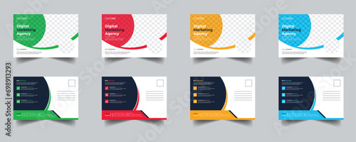 Modern Creative Corporate Post Card Template, Vector Template for Opening Invitation Editable, Professional Business Postcard Design, Event Card Design, Invitation Design, Direct Mail EDDM Template