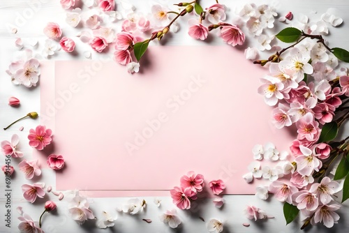 pink flowers frame © qaiser