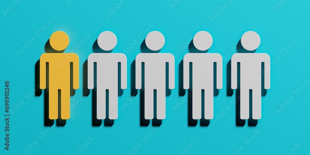 Stand out from the crowd. Unique person. Different winner Stand out from the crowd. Unique person. Different winner