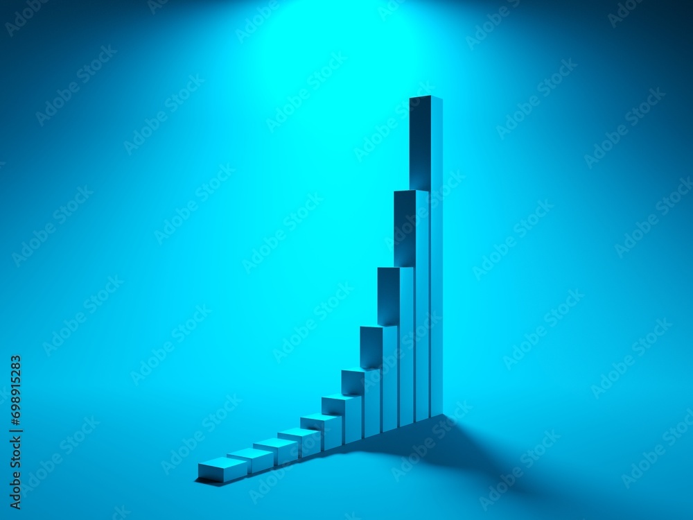 Obraz premium Finance graph symbolizing the growth and success of a modern business