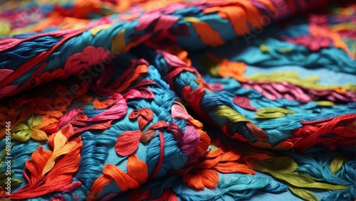colorful wool fabric