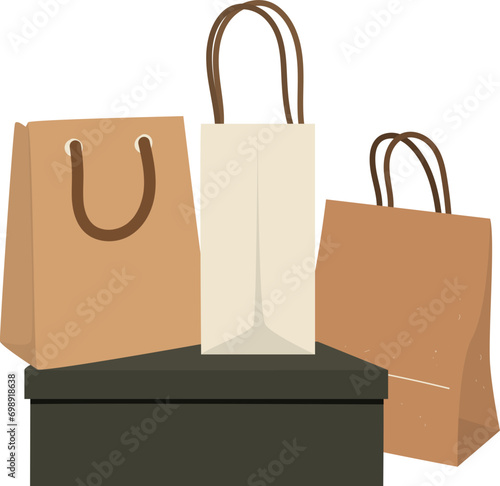 stacks shoe boxes vector illustration