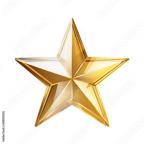 Golden star cut out