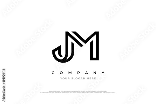 Initial Letter JM Logo Design