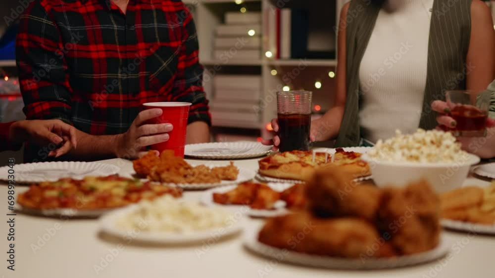 Close up of foods and dinks for celebrate the party with friends. Happy and joyful in holiday weekend and festival. Close up of foods and dinks for celebrate the party with friends. Happy and joyful in holiday weekend and festival.