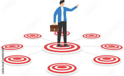 Leader network or multi level marketing concept

