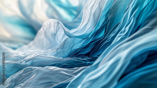 A blue and white ocean wave with a white and blue background photo