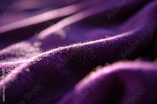 Purple fabric with a fuzzy texture photo