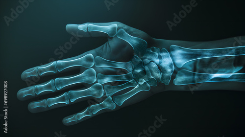 x ray of human hand photo