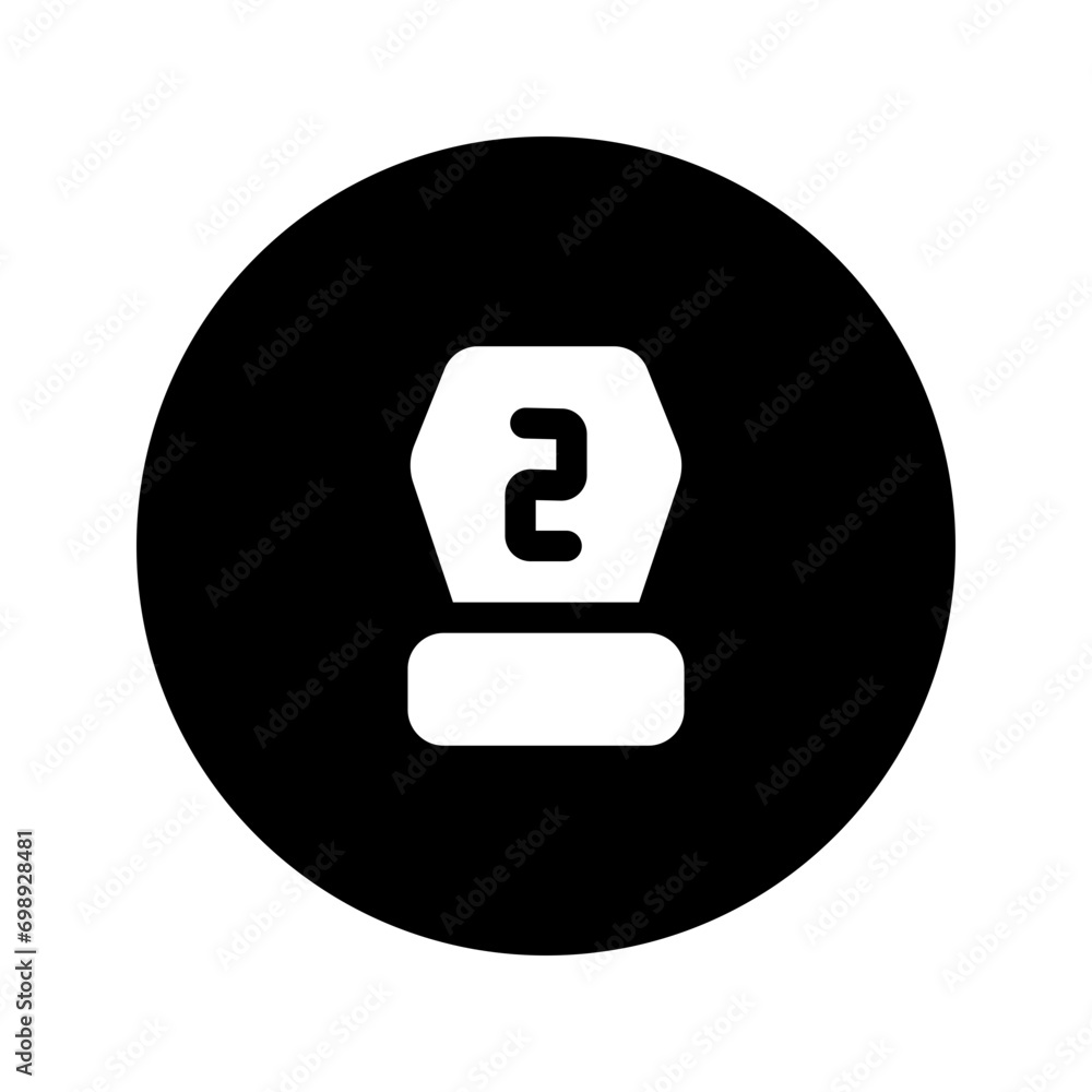 second place glyph circular icon second place glyph circular icon