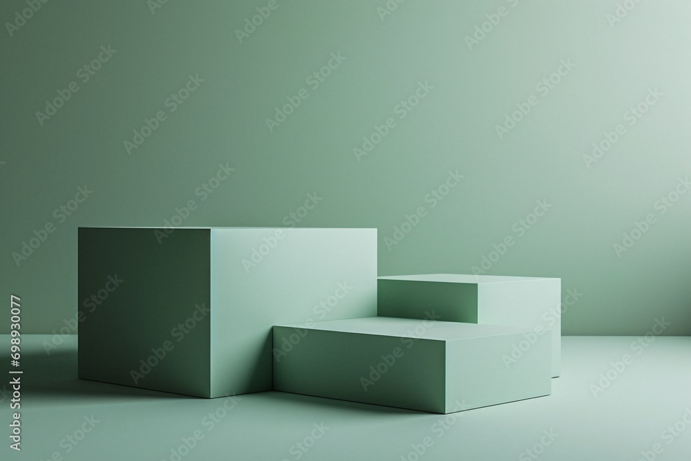 A set of four green blocks on a white background A set of four green blocks on a white background