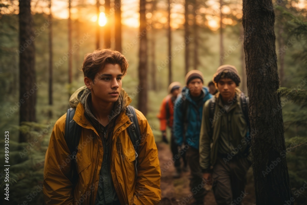 Into the Wilderness, Exploring the Forest at Sunset with Young Mountaineers