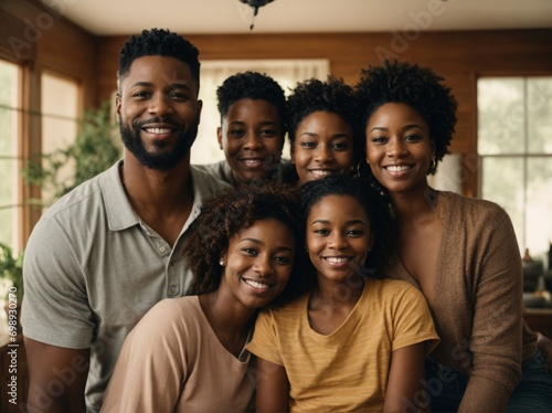Family Bonds, Joyful Selfie Time for an African American Household