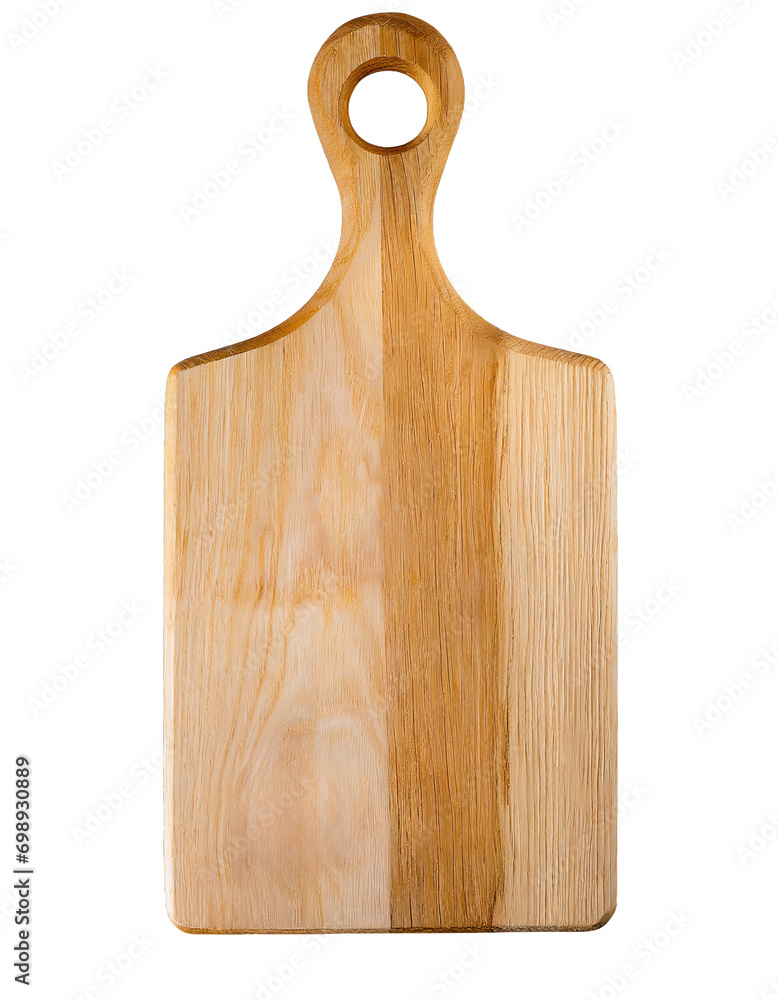 Fototapeta premium Empty old wooden cutting board - isolated