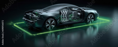 ev car battery ,Generative AI © kanesuan
