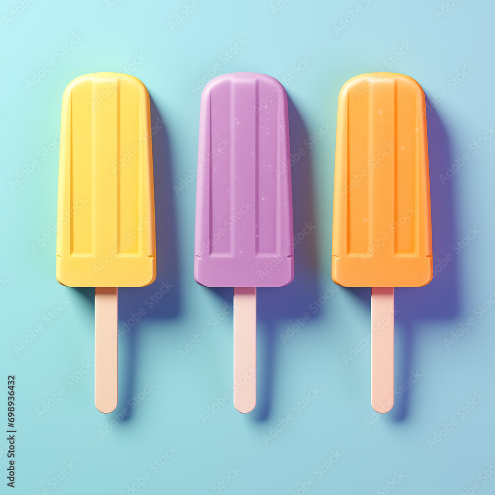 Ice cream isolated on blue background. Ice cream isolated on blue background.