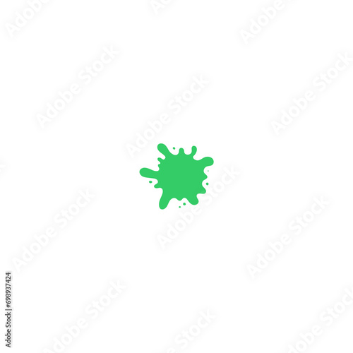 green splash slime vector set set