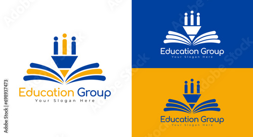 Education Group Logo, Educational Technology,Literacy,book logo, pen logo,STEM Education,Lifelong Learning,Teacher Professional,E-Learning,Global Education,Unity Learn, Collaborator Quest,