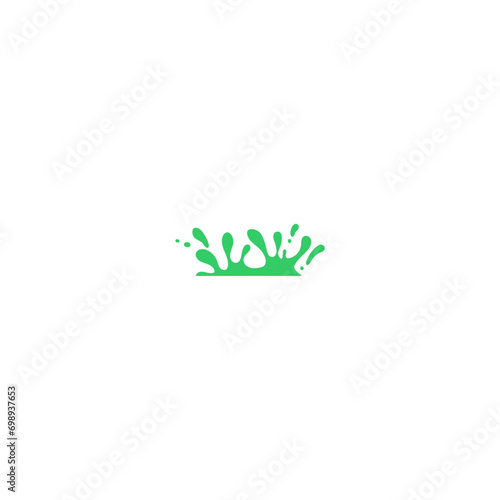 green splash slime vector set set