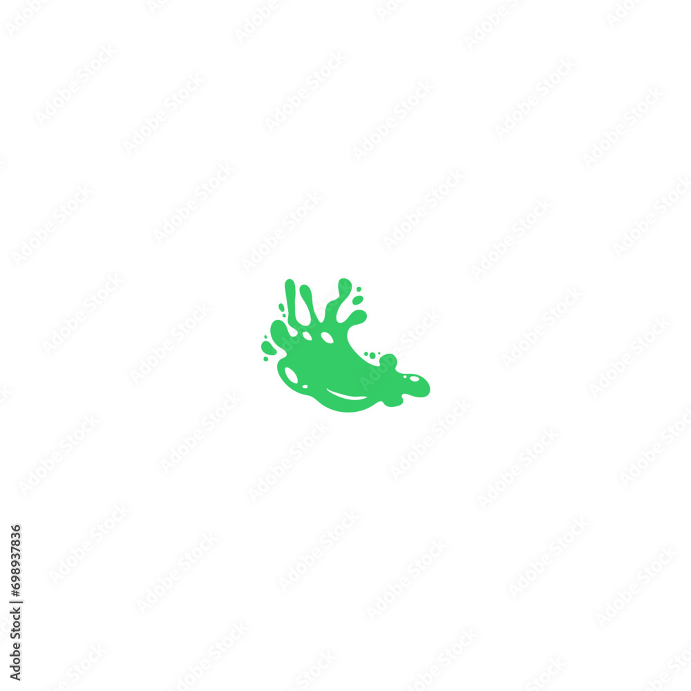 Fototapeta premium green splash slime vector set set