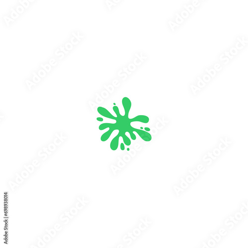 green splash slime vector set set