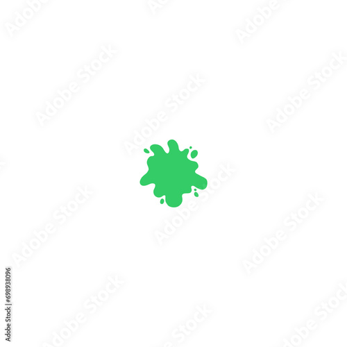 green splash slime vector set set