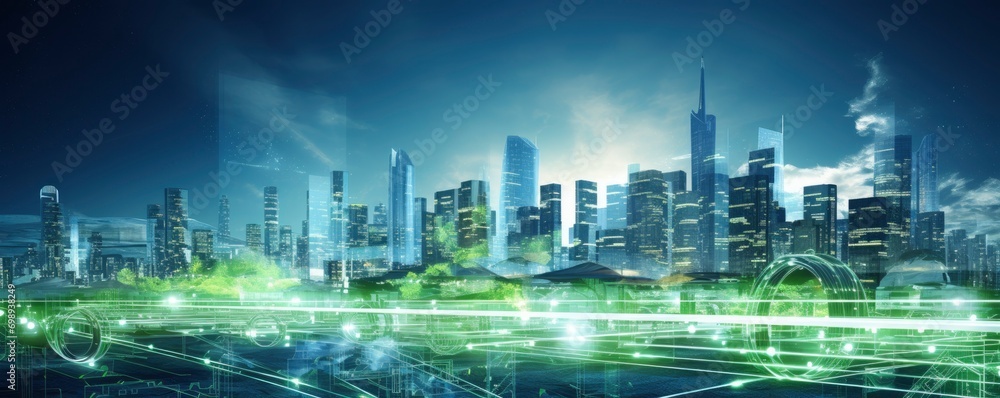 Fototapeta premium smart city ,Generative AI