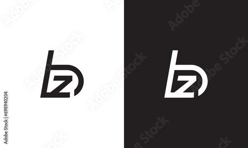 BZ logo, monogram unique logo, black and white logo, premium elegant logo, letter BZ Vector 