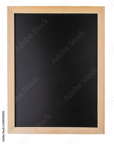 Vertical blank blackboard - isolated on transparent background