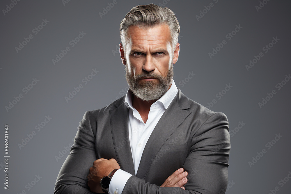 Portrait of old man looking at camera against dark studio background. Portrait of old man looking at camera against dark studio background.