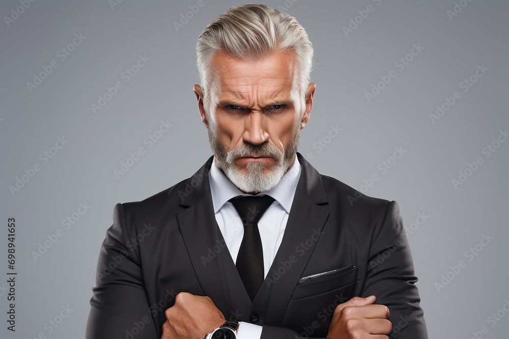 Portrait of old man looking at camera against dark studio background. Portrait of old man looking at camera against dark studio background.