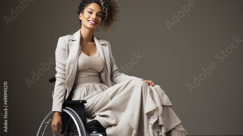 Beautiful woman in wheelchair