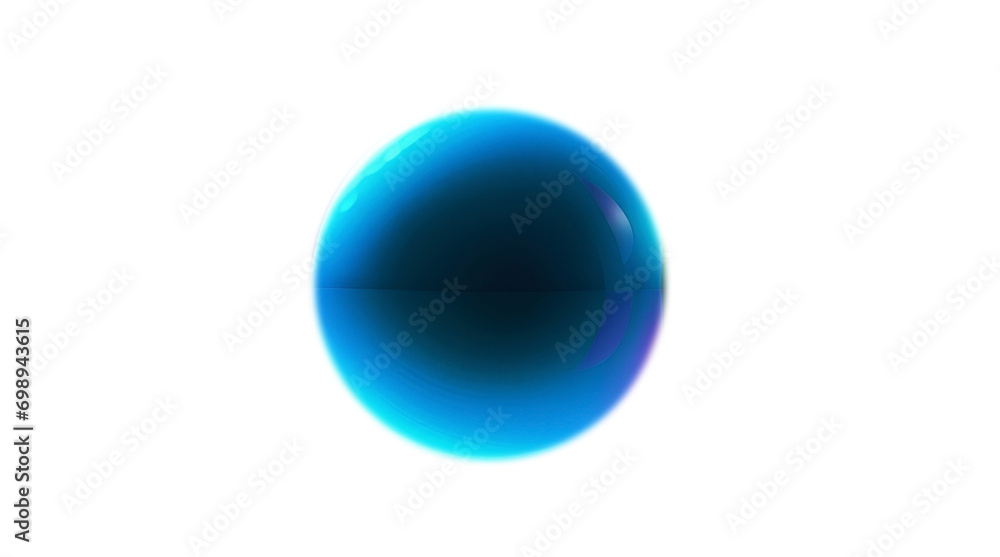 Colorful crystal ball on transparent background.

