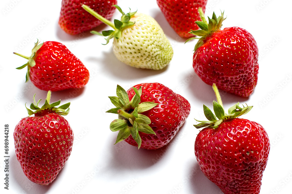 Red strawberry on white background Red strawberry on white background