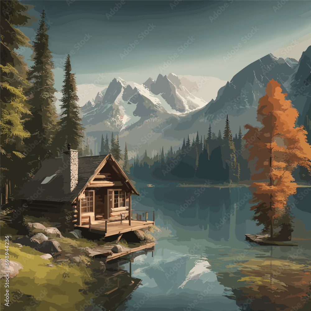 Fototapeta premium lake in the mountains