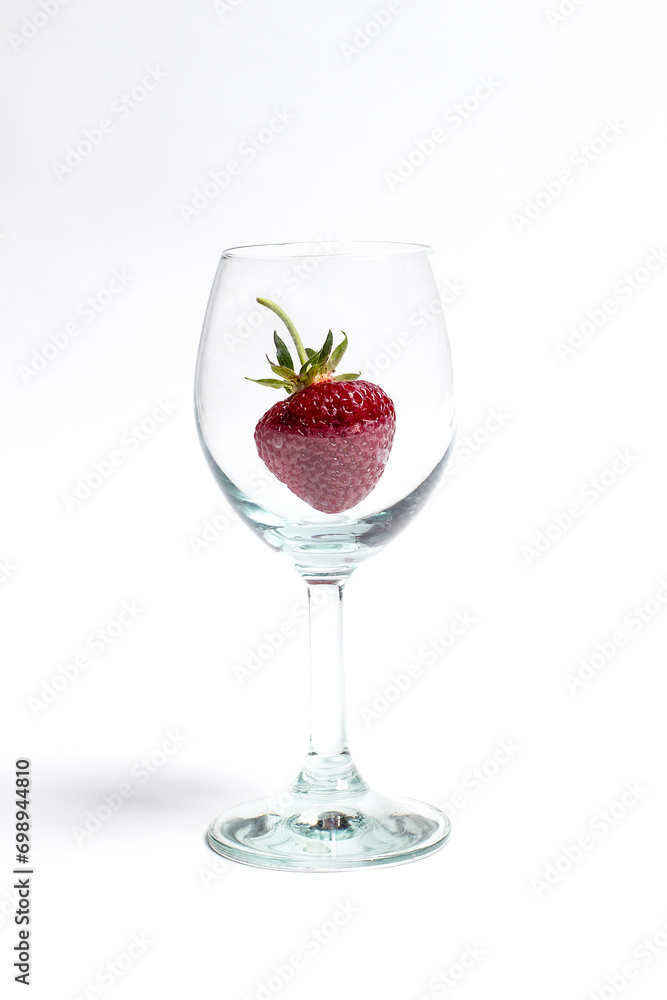 Red strawberry on white background Red strawberry on white background