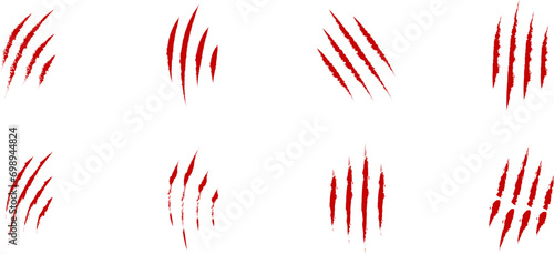 Animal Claw scratches icon. Claws silhouette, vector