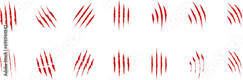Animal Claw scratches icon. Claws silhouette, vector