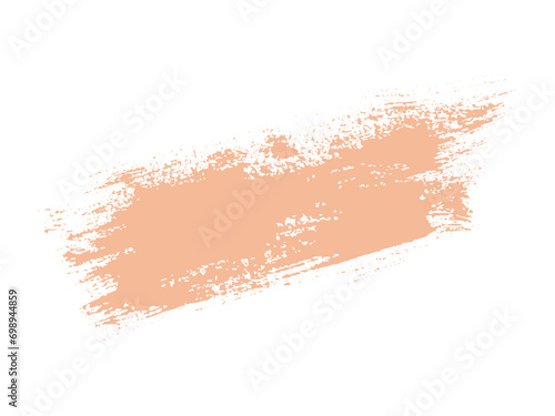 Color of the Year 2024 peach fuzz sample Vector paint brush spot Hand painted trendy color background Ink scribble dab clipart