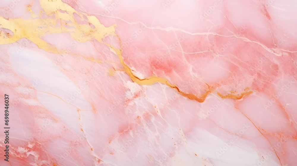 Pink marble texture background pattern, Pink and gold colours. Liquid marble pattern.