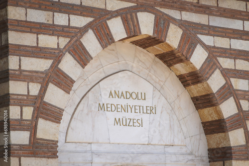 Museum of Anatolian Civilizations Signboard in Ankara, Turkiye