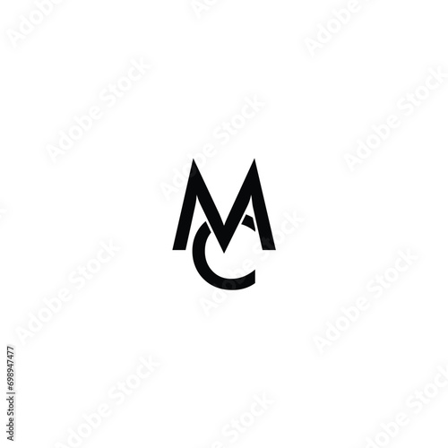 Creative, modern, elegant, trendy, unique, and artistic black and white MC initial letter icon logo. MC letter icon logo design template. Creative MC initial symbol.