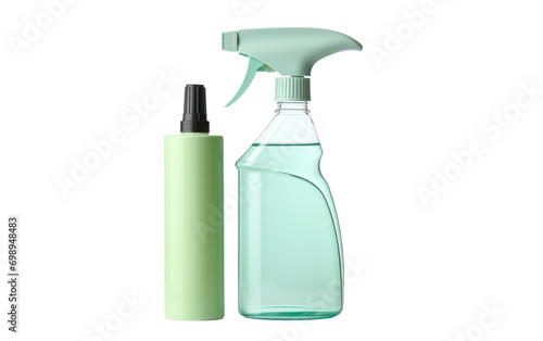 Cleaning Spray Bottle For Cleaning concept. House Cleaning Supplies On a White or Clear Surface PNG Transparent Background.