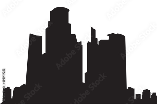City Silhouette. Simple icon. Vector Illustration.