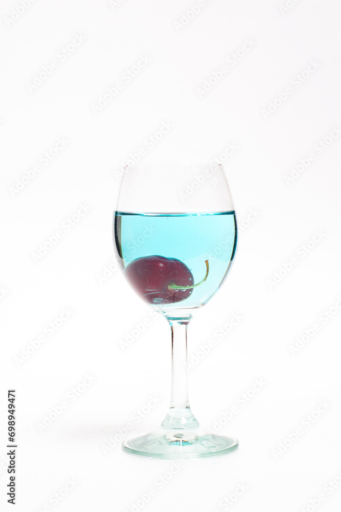 Glass with water on a white background Glass with water on a white background