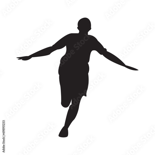Football silhouette. Simple icon. Vector illustration.