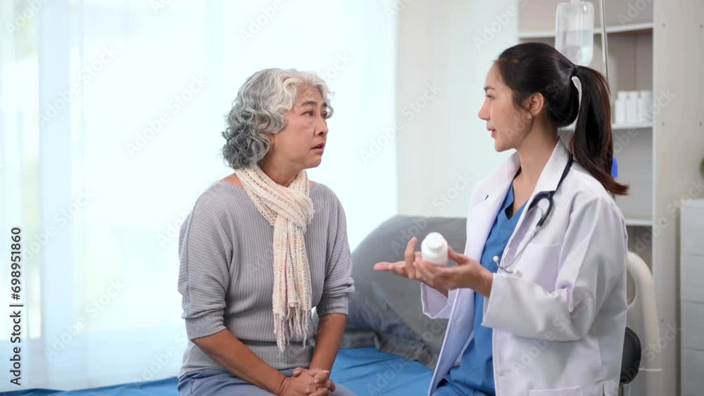 Doctors explain the use of medication to patients. healthcare and medical concept. Doctors explain the use of medication to patients. healthcare and medical concept.