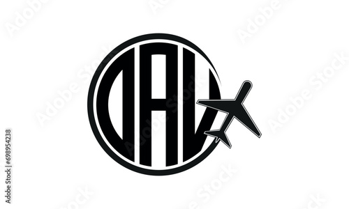 OAV three initial letter circle tour & travel agency logo design vector template. hajj Umrah agency, abstract, wordmark, business, monogram, minimalist, brand, company, flat, tourism agency, tourist