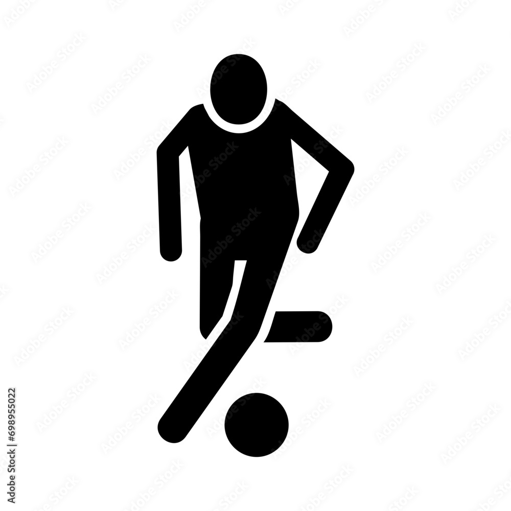 Fototapeta premium soccer player vector icon 