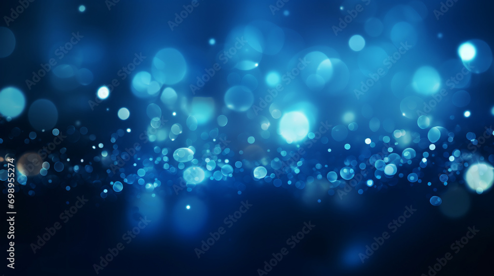 Blue glowing bokeh background